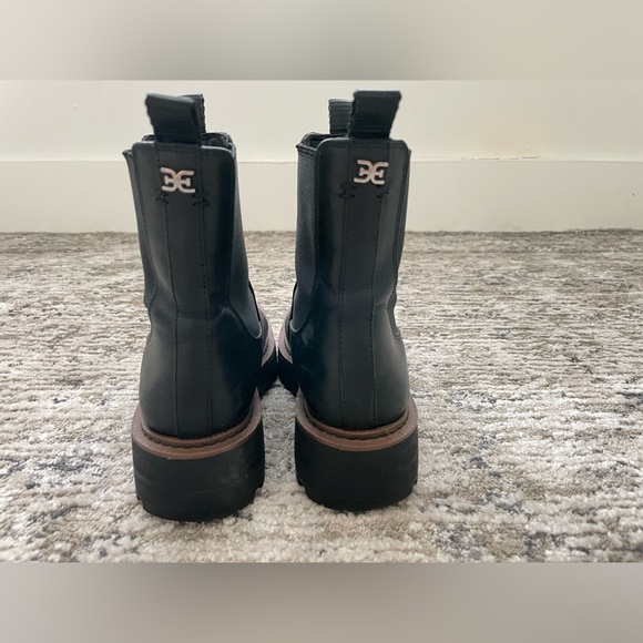 SAM EDELMAN Laguna Chelsea Boots Womens Size 5 Black Leather Waterproof - Picture 7 of 8